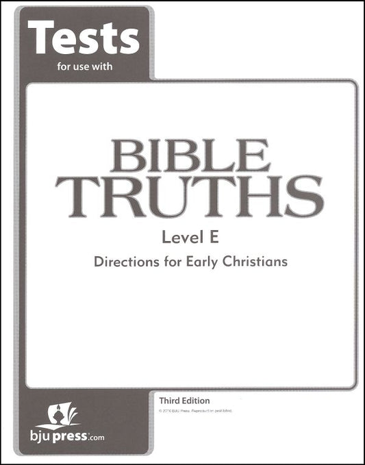 Bible Truths Level E Tests (3rd ed.)