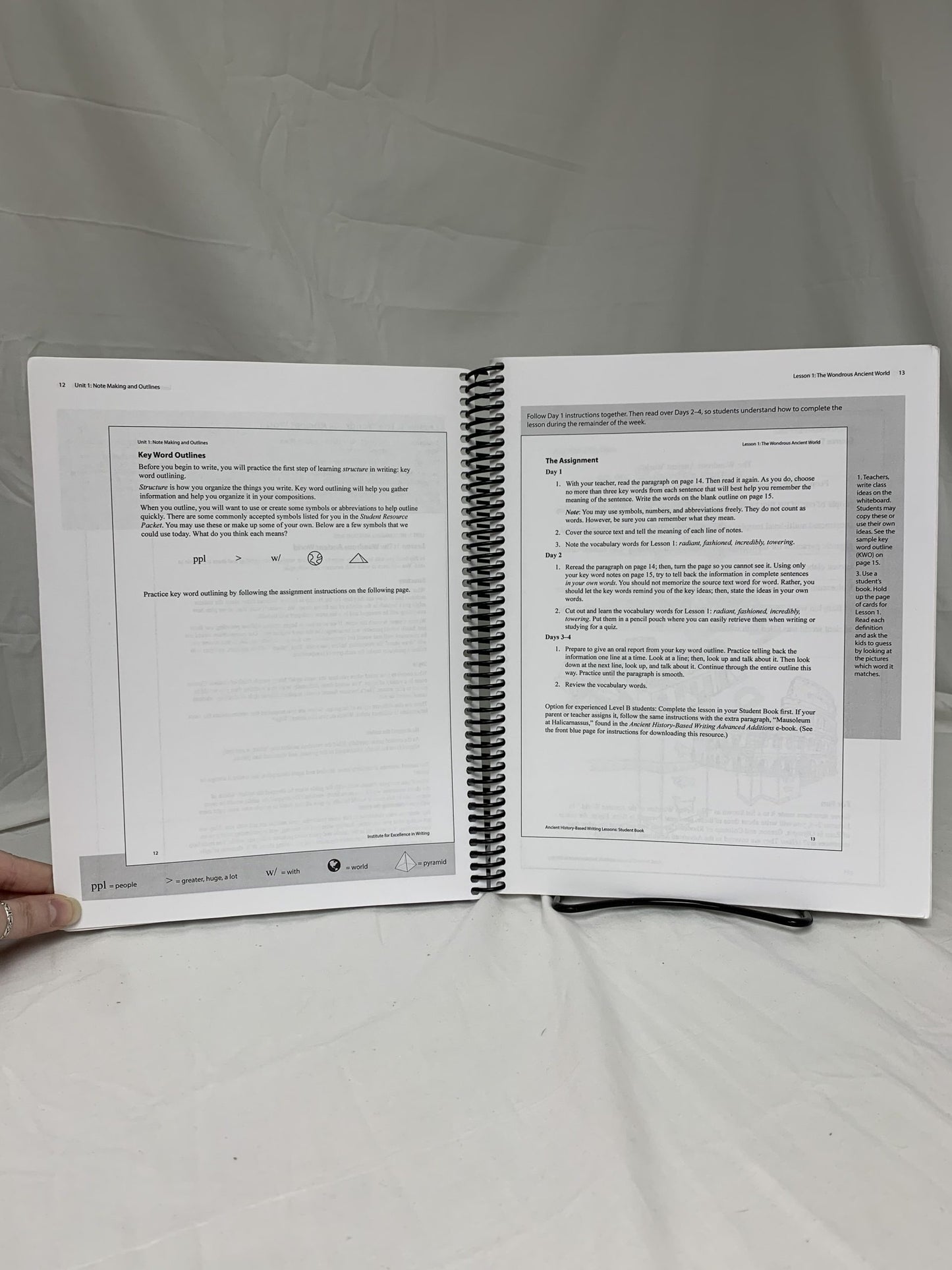 Ancient History-Based Writing Lessons (5th Ed.) Teacher's Manual