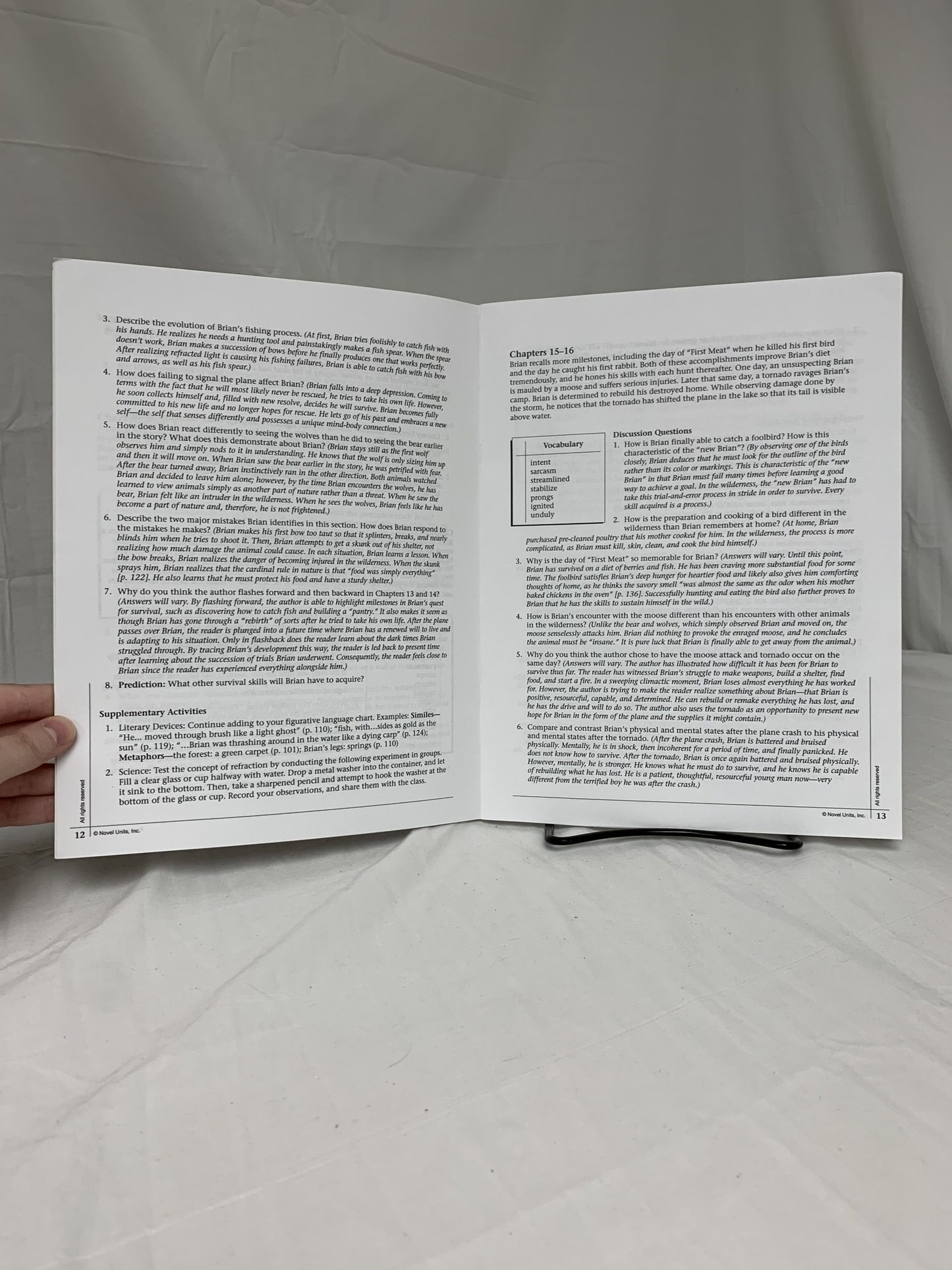 Hatchet Teacher Guide Grades 7-8