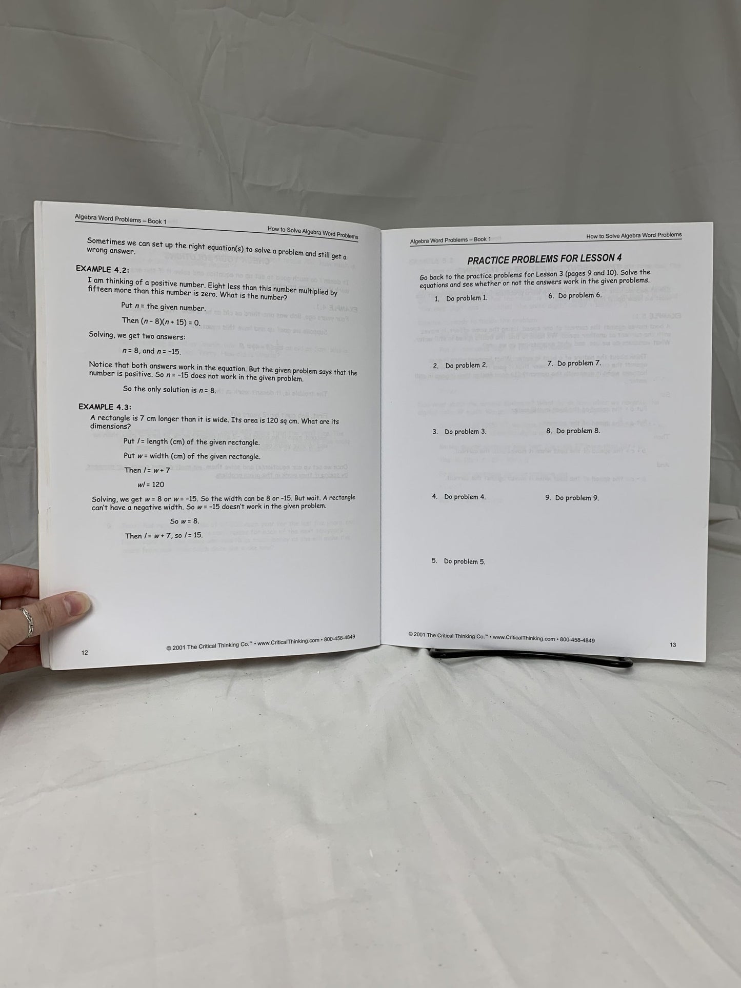 Algebra Word Problems: Book 1 - Algebra 1