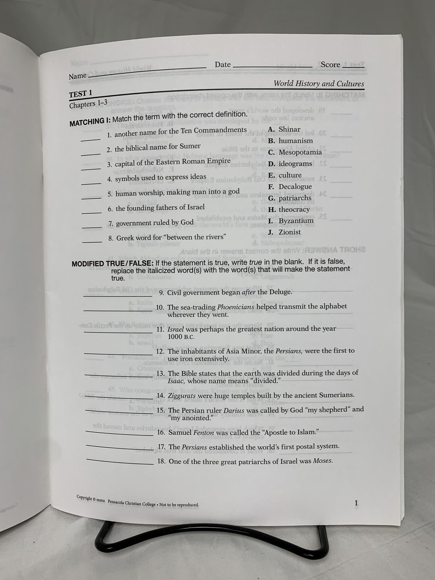 Abeka World History and Cultures (3rd Ed.) Set of 2