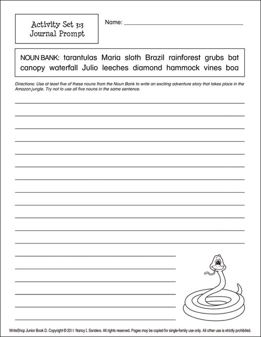 WriteShop Junior Activity Pack | Book D (w/Fold-N-Go Grammar)