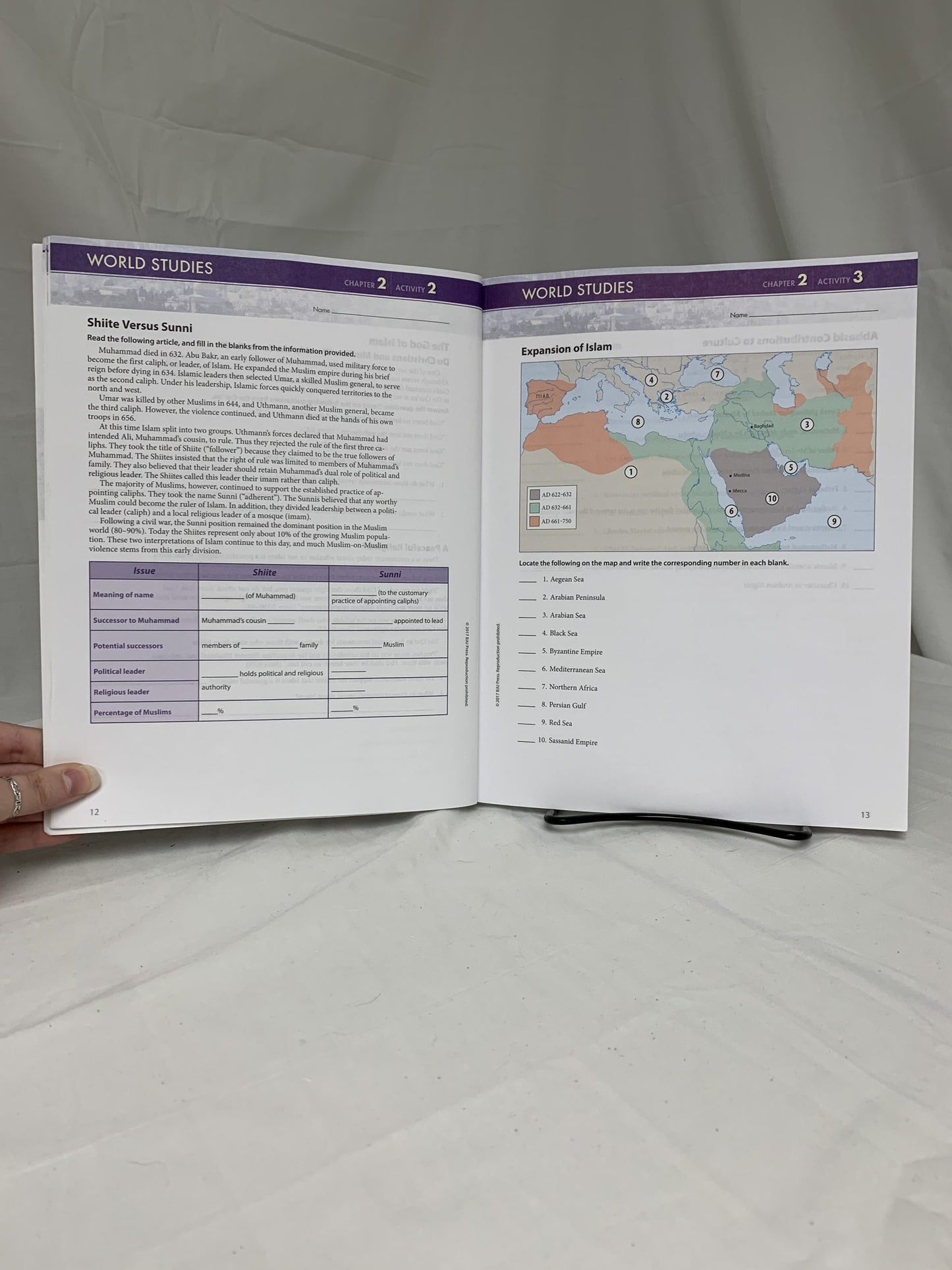 BJU World Studies (4th Ed.) Student Activities