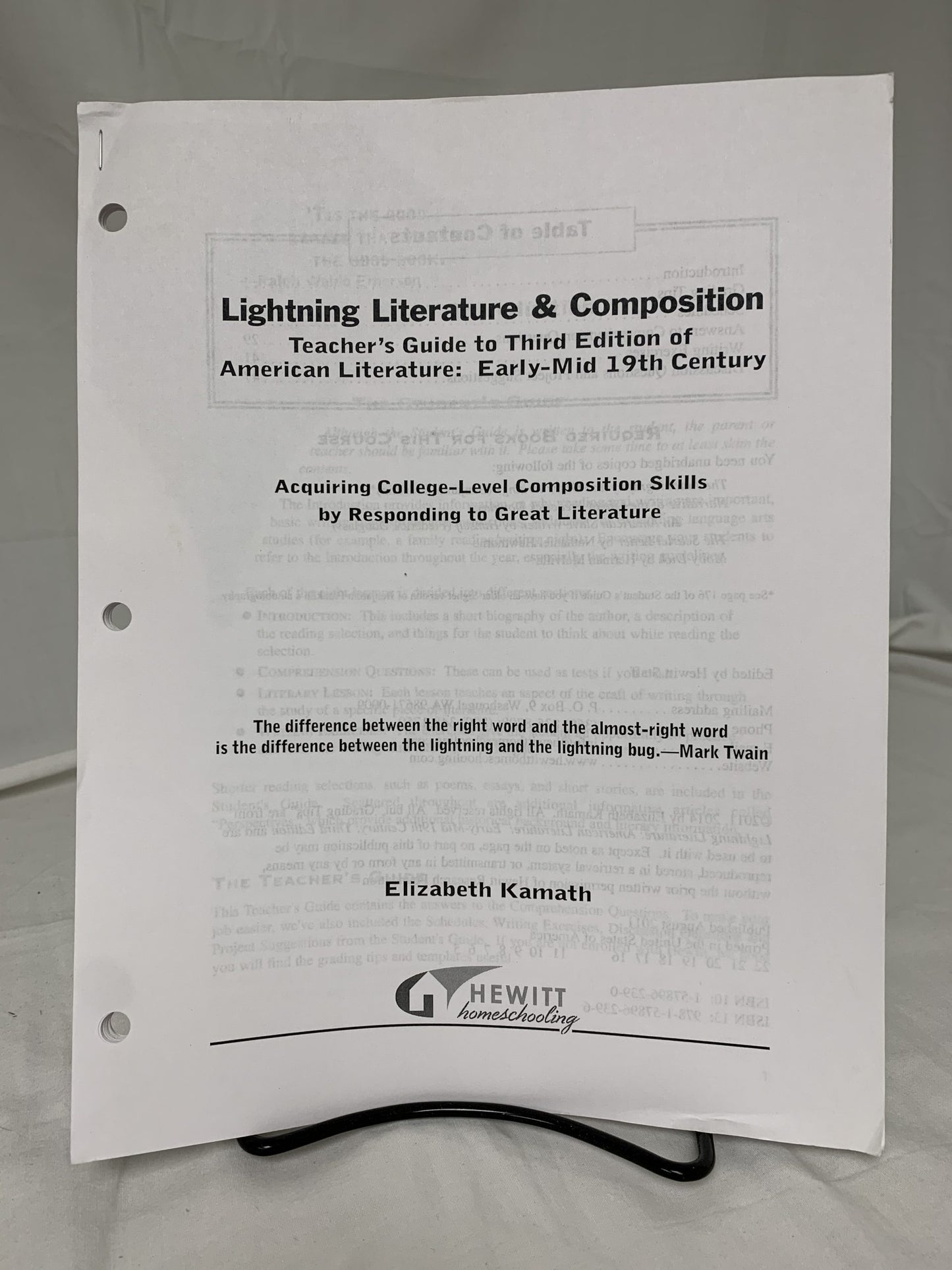 Lightning Lit & Comp: Early-Mid 19th Century American Literature (3rd Ed.) Set of 2