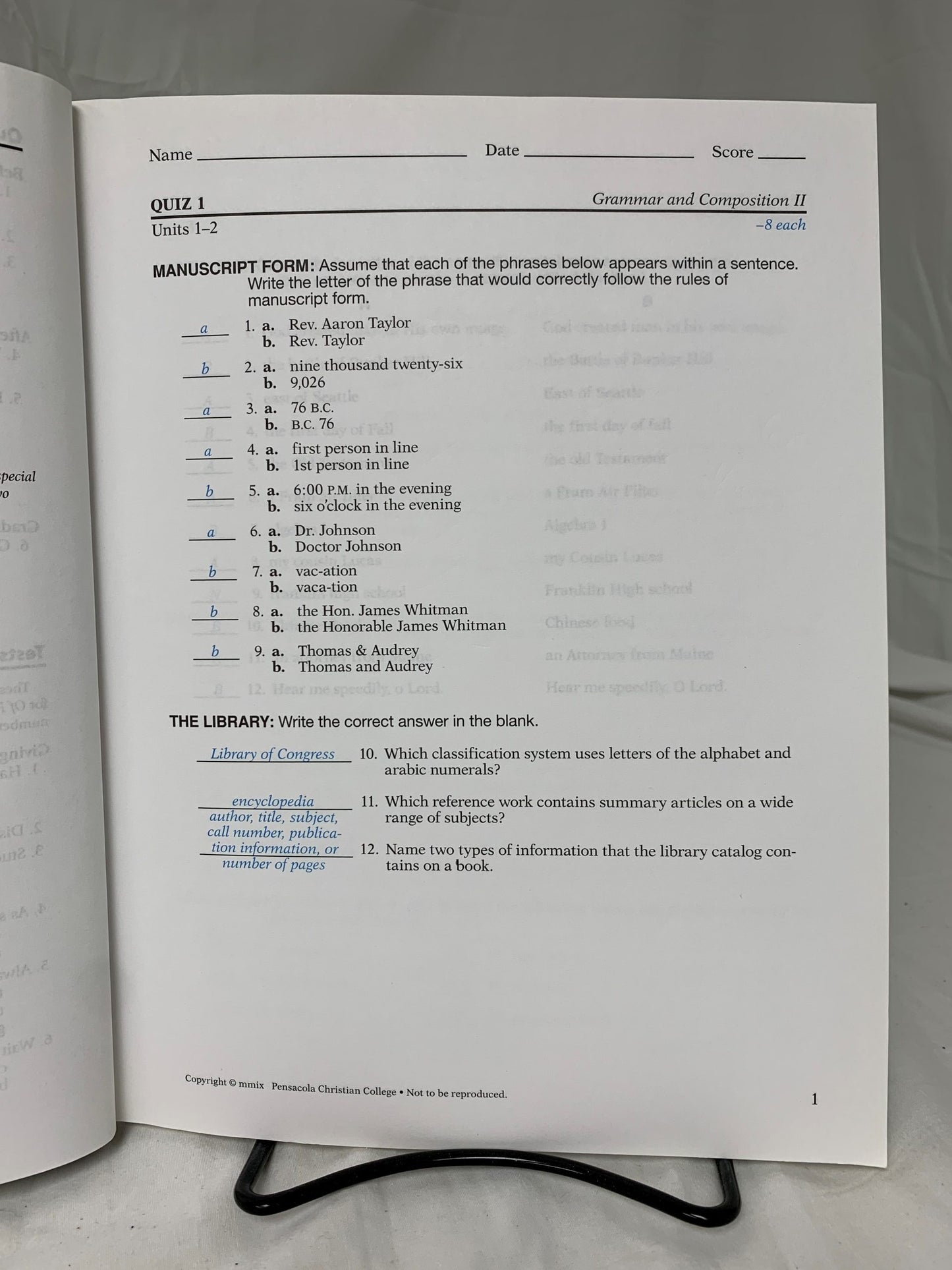 Abeka Grammar & Composition II (5th Ed.) Set of 2