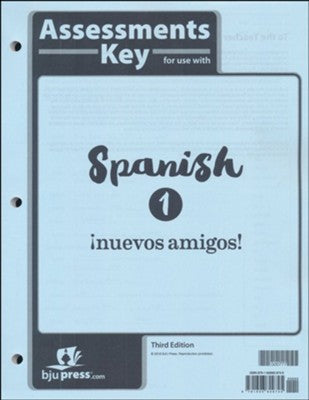 Spanish 1 Tests Answer Key (3rd ed.)