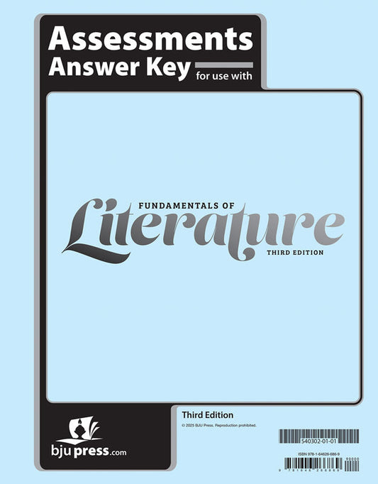 Fundamentals of Literature Assessments Answer Key, 3rd ed.