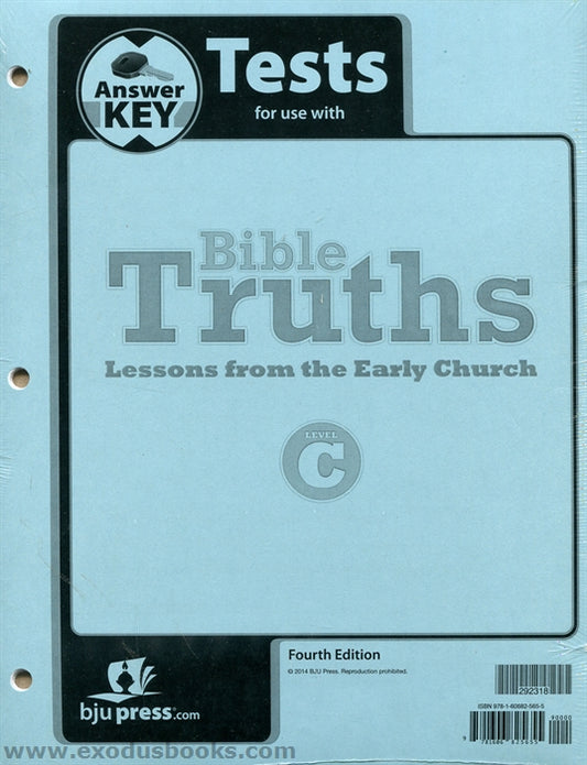 Bible Truths C Tests Answer Key (4th ed.)