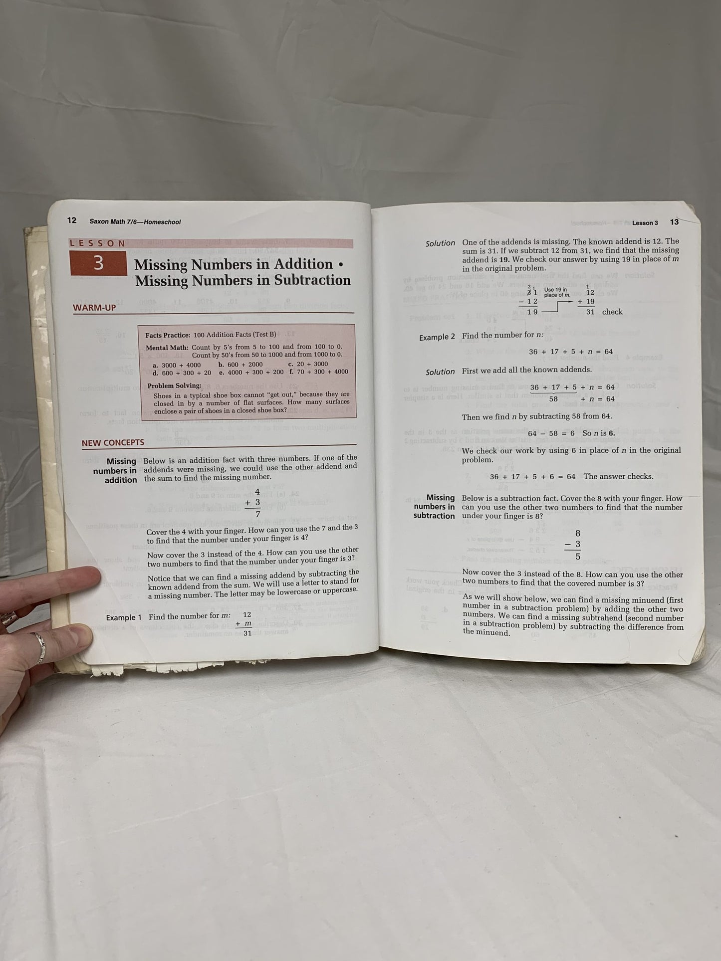 Saxon Math 7/6 Homeschool (4th Ed.) Student Edition (Worn)