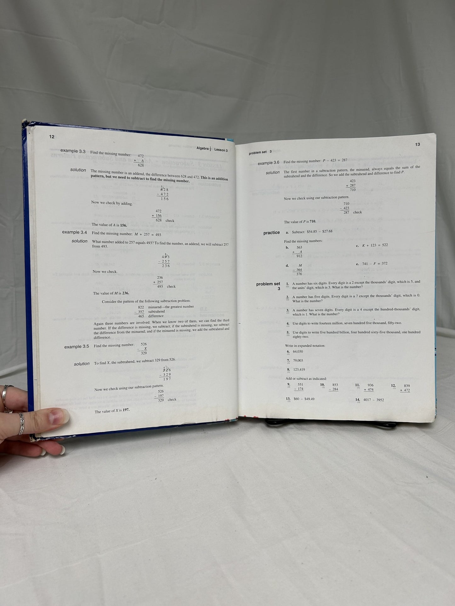 Saxon Algebra 1/2 (3rd Ed.) Textbook