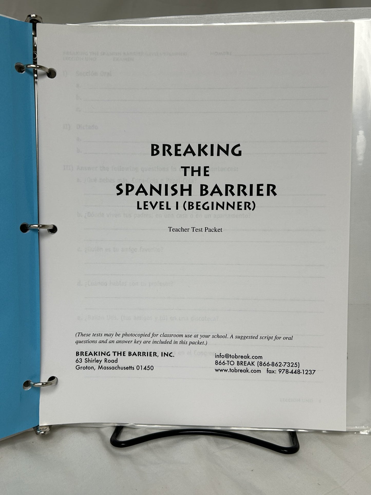 Breaking the Spanish Barrier Level One (Beginner) Set of 5