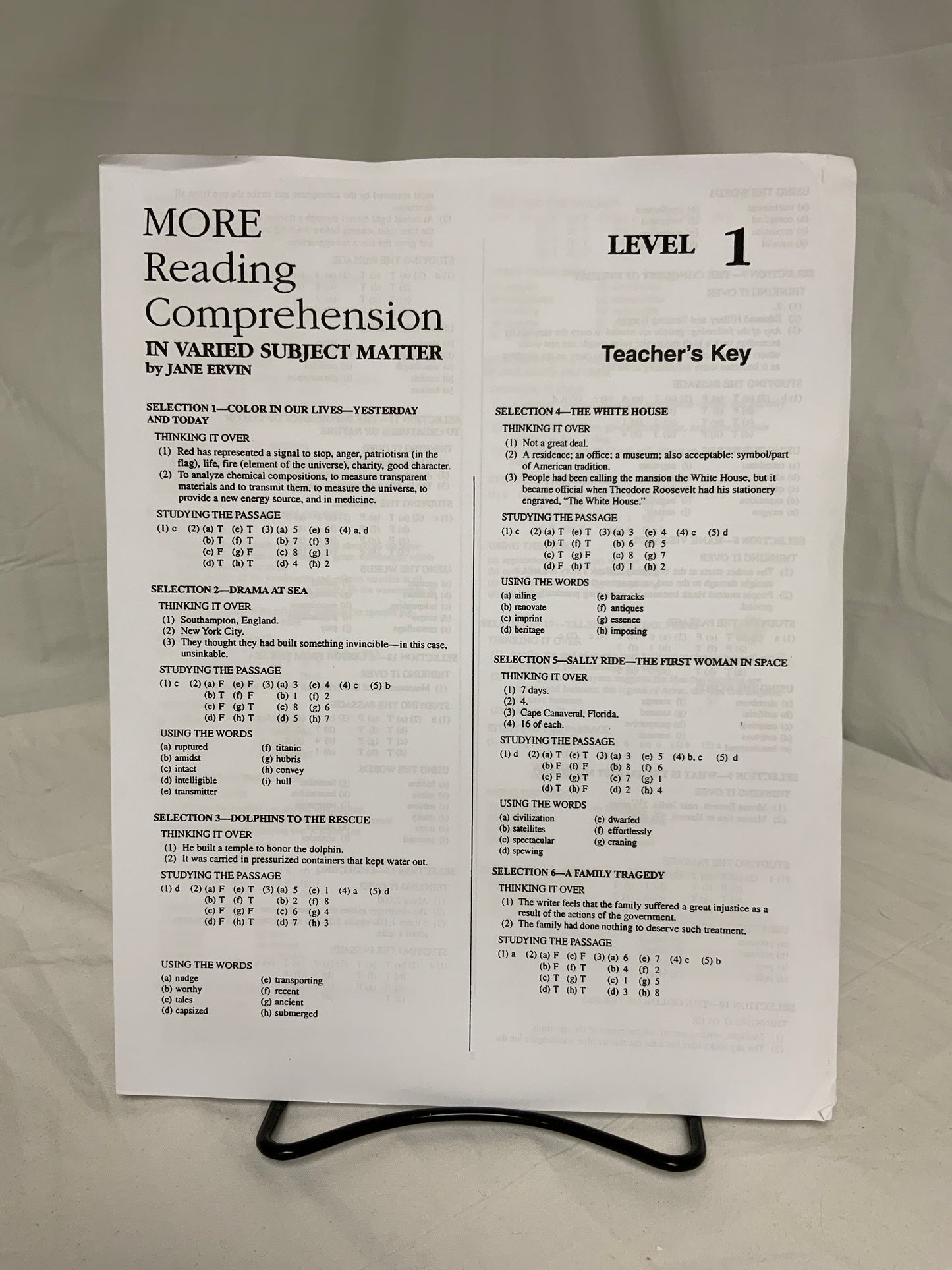 MORE Reading Comprehension Level 1 Set of 2