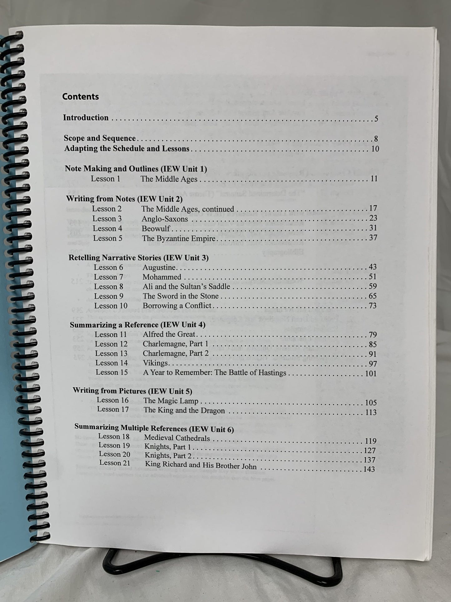 Medieval History-Based Writing Lessons (4th Ed.) Teacher's Manual