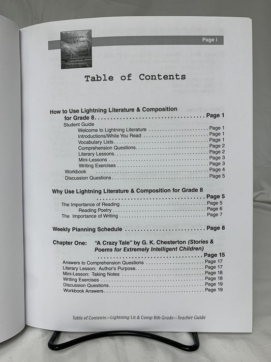 Lightning Lit & Comp: 8th Grade (2nd Ed.) Teacher Guide