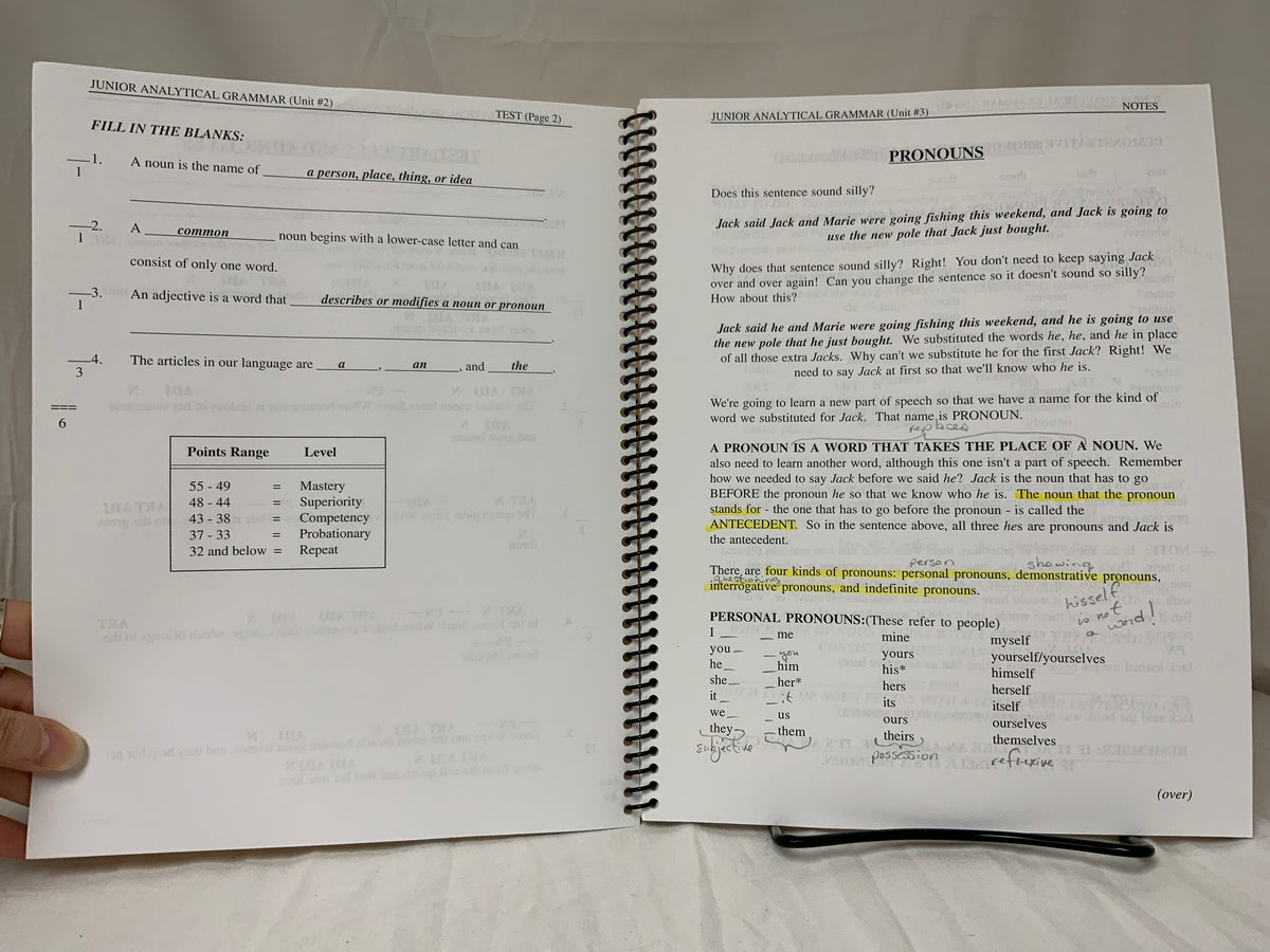 Junior Analytical Grammar Teacher's Edition