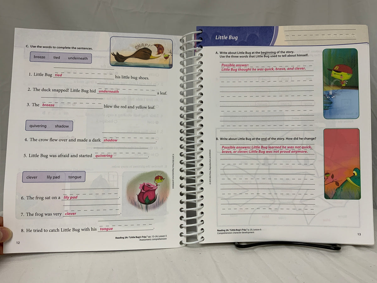 BJU Reading 2 (3rd Ed.) Worktext Answer Key