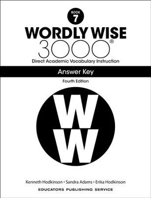 Wordly Wise 3000 Student Book Answer Key, 4th Edition, Grade 7