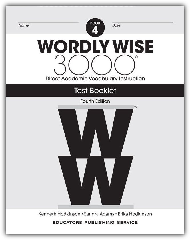 Wordly Wise 3000 Book 4 Test Booklet (4th Ed.)