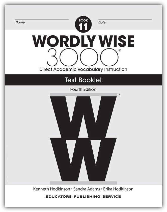 Wordly Wise 3000 Book 11 Test Booklet (4th Ed.)