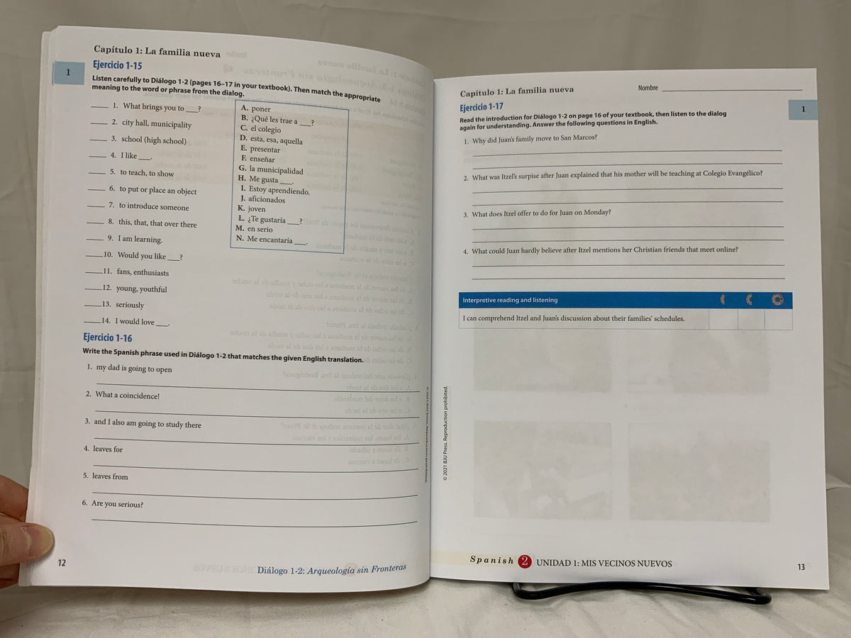 BJU Spanish 2 (3rd Ed.) Activities