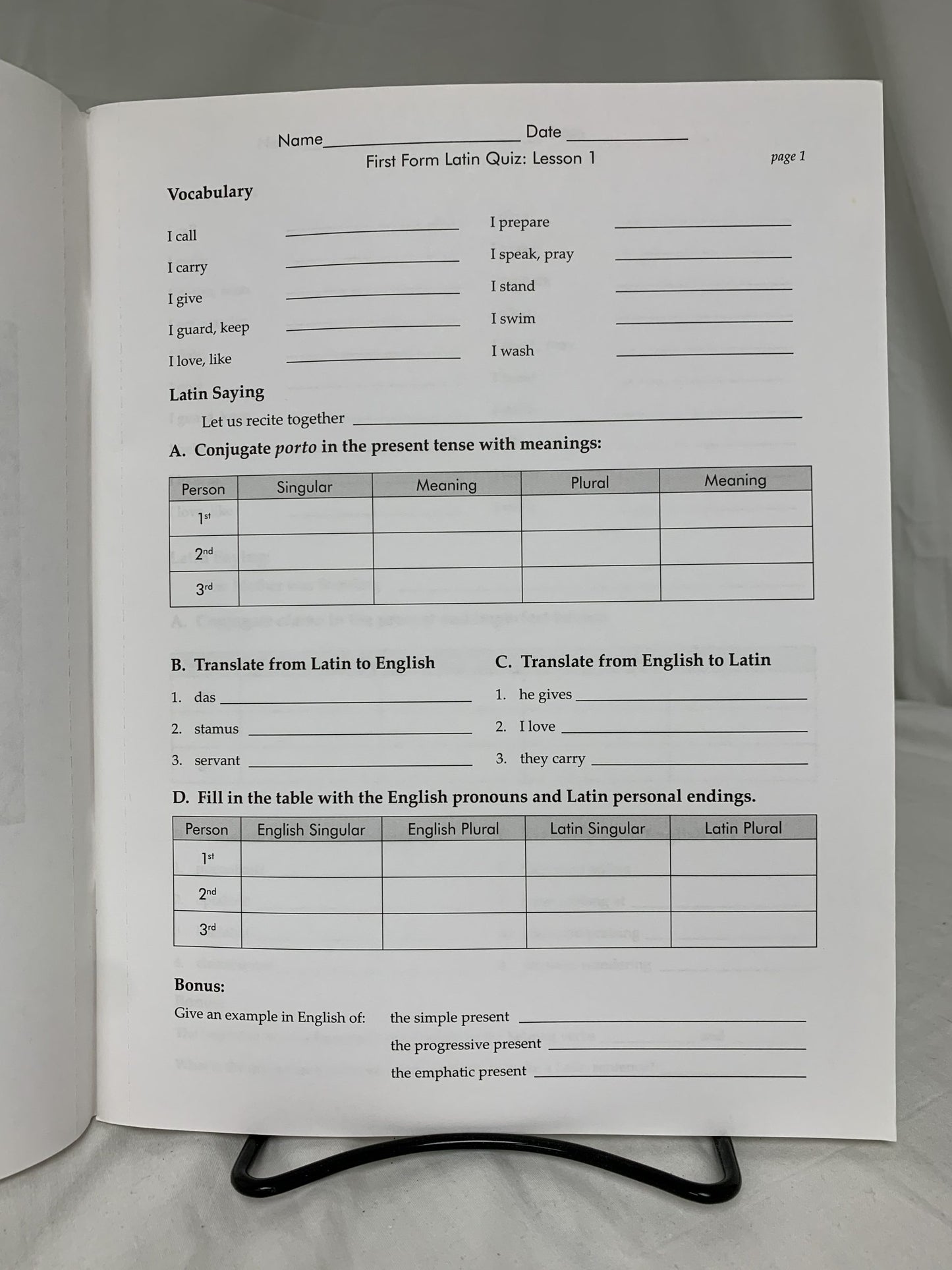 First Form Latin - Set of 5