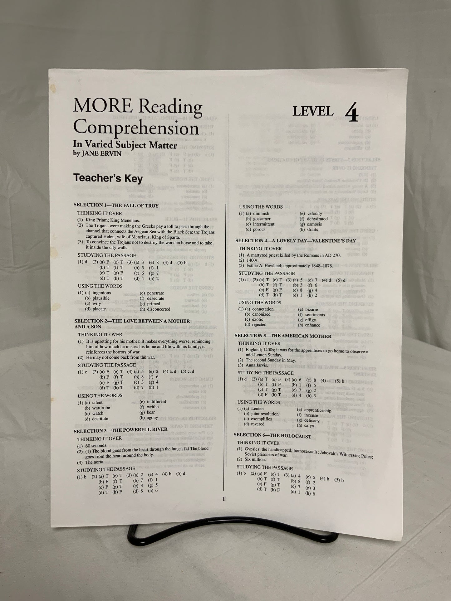 MORE Reading Comprehension Level 4 Set of 2
