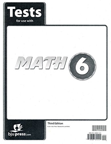 Math 6 Tests (3rd ed.)