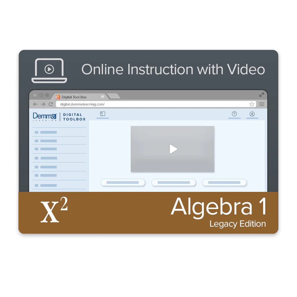 Algebra 1: Legacy Edition Online Instruction with Video