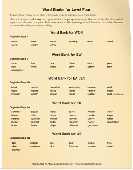 All About Spelling Level 4 Student Packet