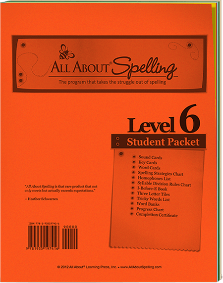 All About Spelling Level 6 Student Packet