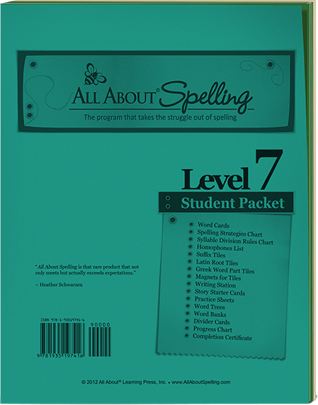 All About Spelling Level 7 Student Packet