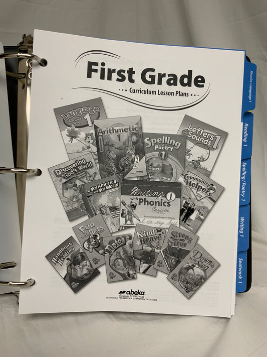 Abeka First Grade Curriculum (7th Ed.) Lesson Plans