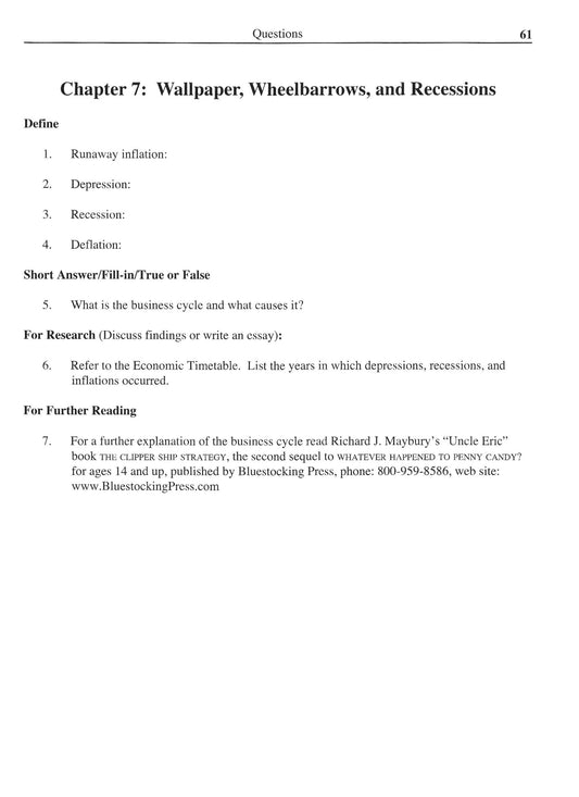 A Bluestocking Guide: Economics (compatible with the 7th ed. of Penny Candy)