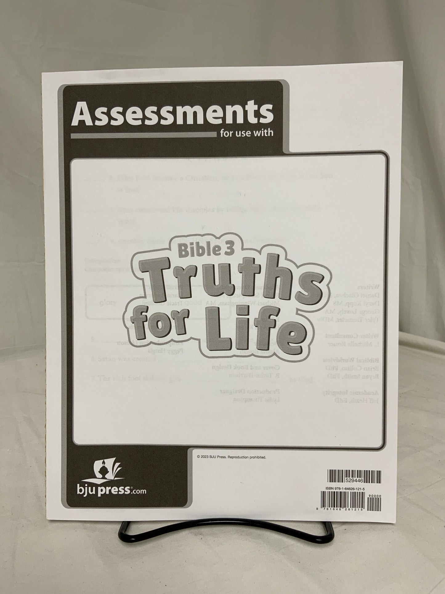 BJU Bible 3: Truths for Life (1st Ed.) Assessments