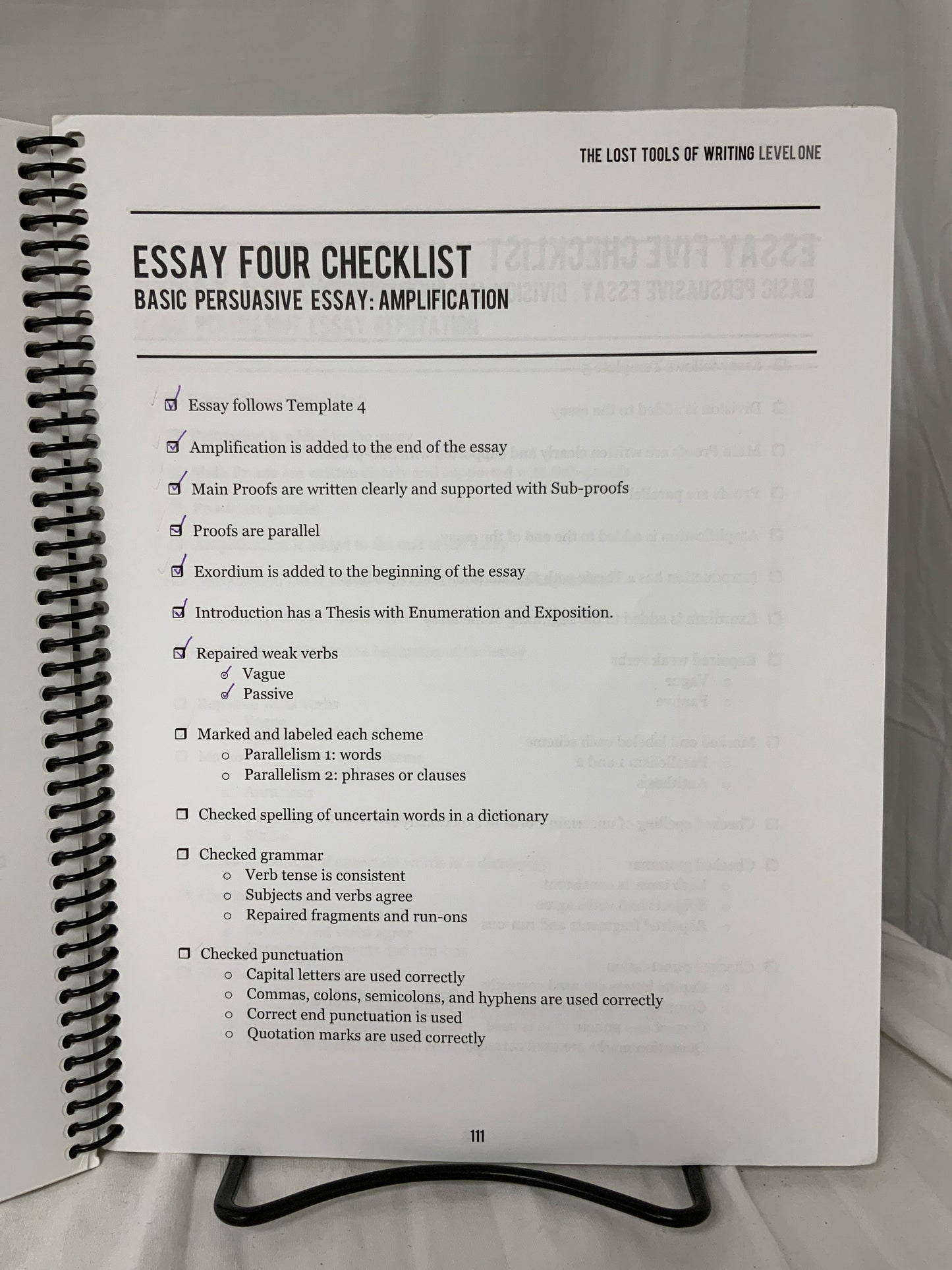 The Lost Tools of Writing Level 1 Student Workbook