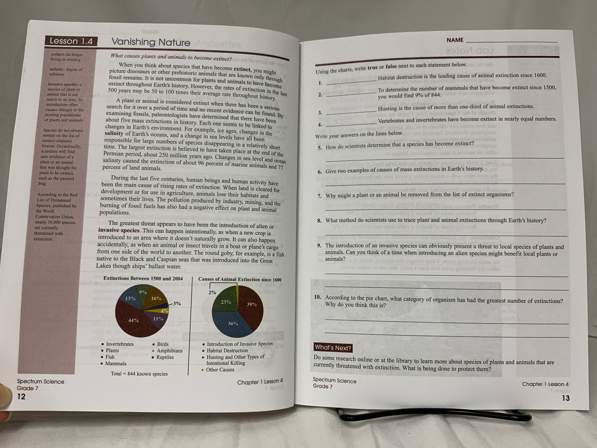Spectrum Science Grade 7 Workbook