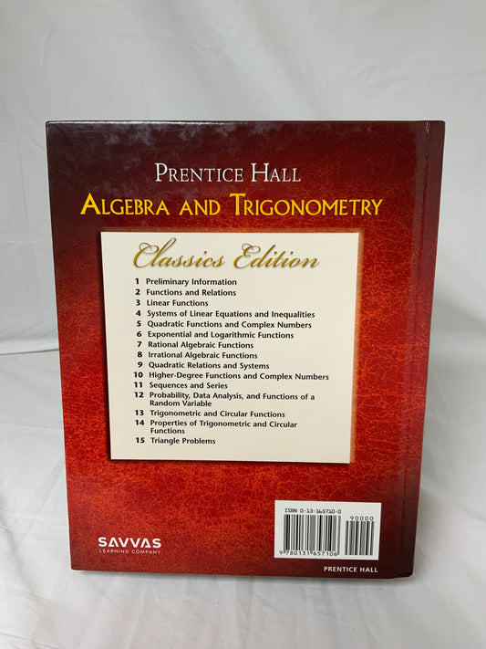 Algebra and Trigonometry: Functions and Applications