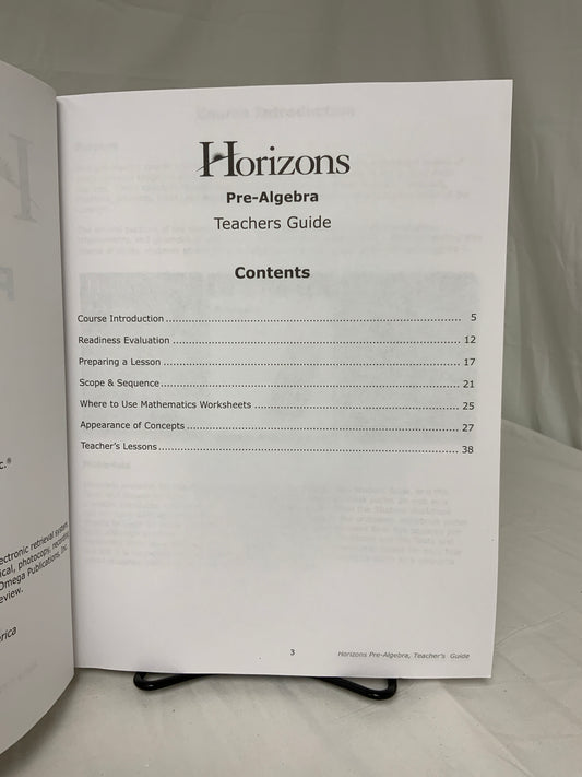 Horizons Pre-Algebra Teacher's Guide