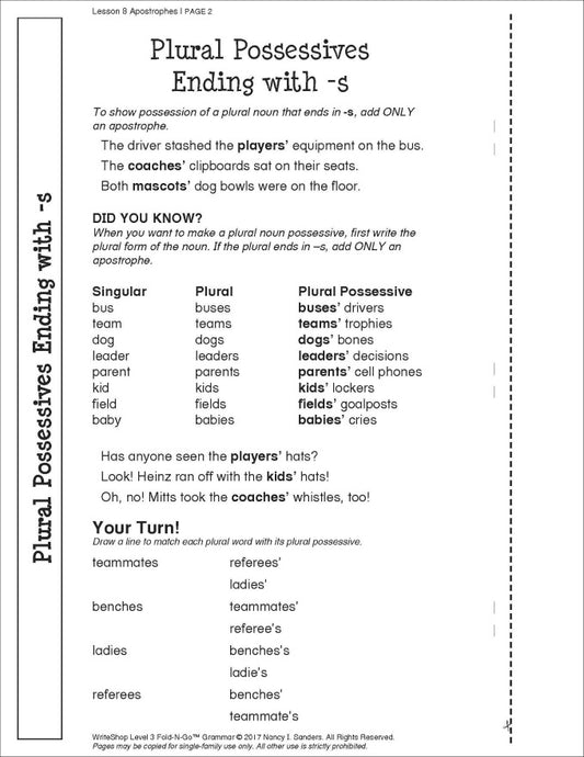 Fold-N-Go Grammar Pack | Level 3