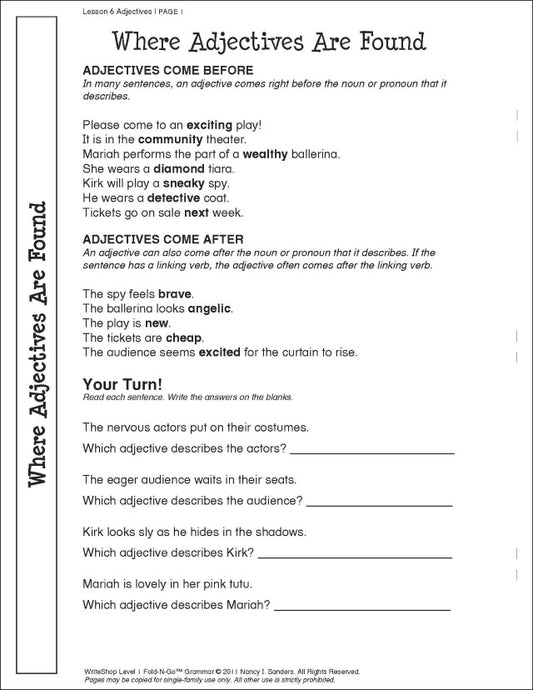 Fold-N-Go Grammar Pack | Level 1