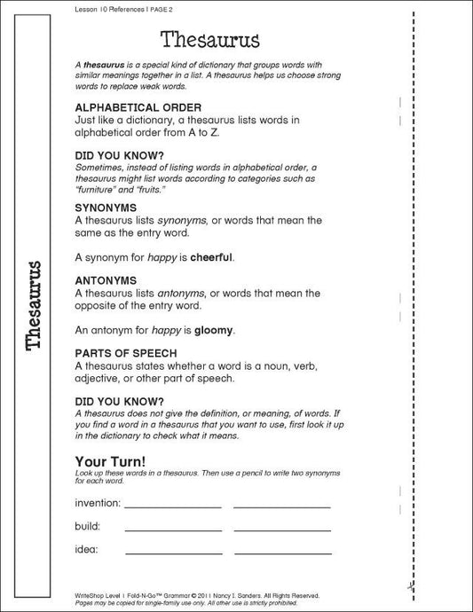 Fold-N-Go Grammar Pack | Level 1