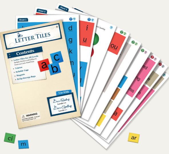 Letter Tiles for All About Spelling & All About Reading