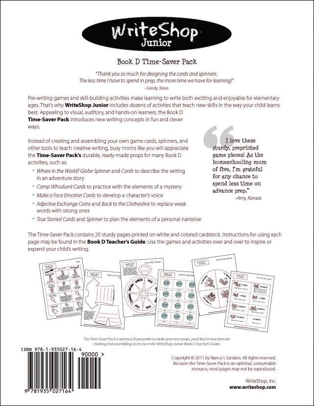 WriteShop Junior Time-Saver Pack | Book D