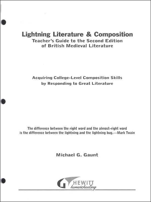 Lightning Lit – British Medieval Teacher Guide (2nd Ed.)