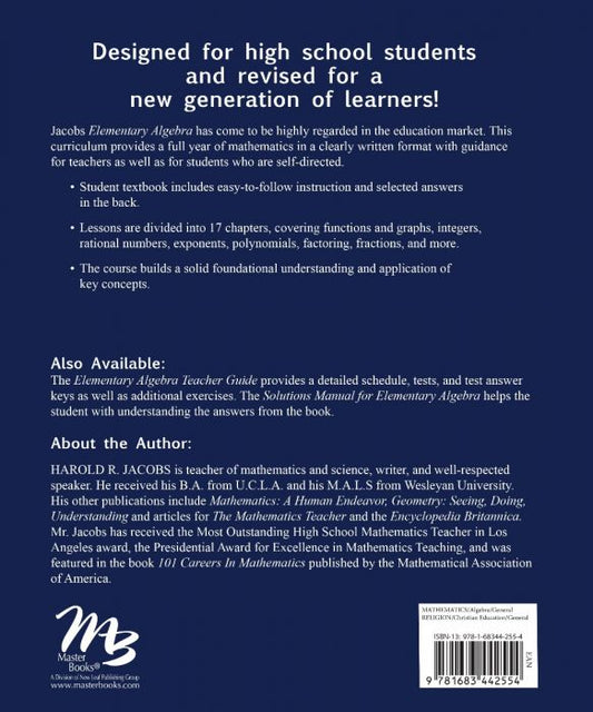 Elementary Algebra (paperback)