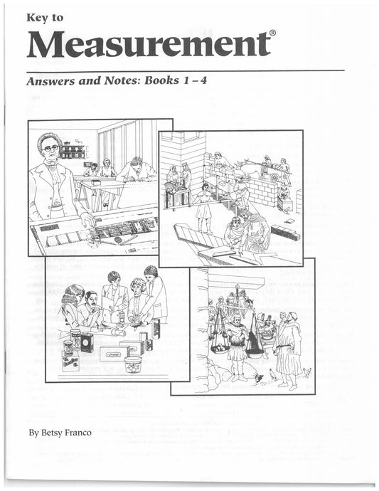 Key to Measurement Answers and Notes: Books 1-4