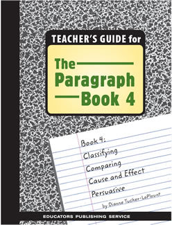 The Paragraph Book 4 Teacher's Guide (Grades 5-8)