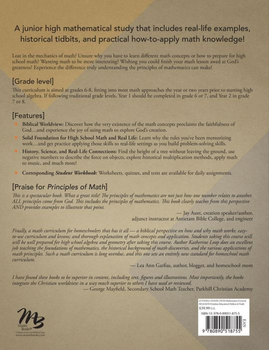 Principles of Mathematics Book 1