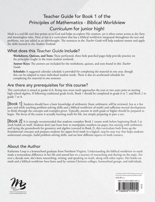 Principles of Mathematics Book 1 (Teacher Guide)