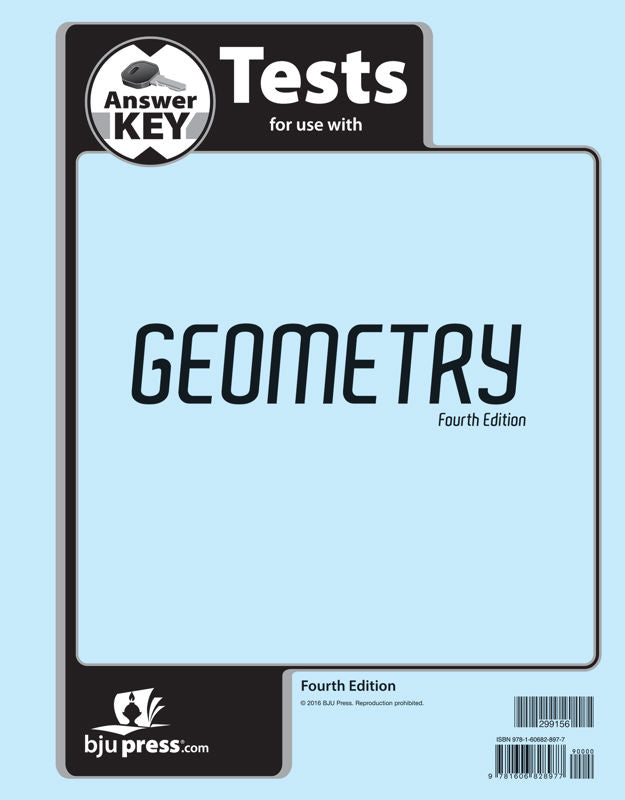 Geometry Tests Answer Key, 4th ed.